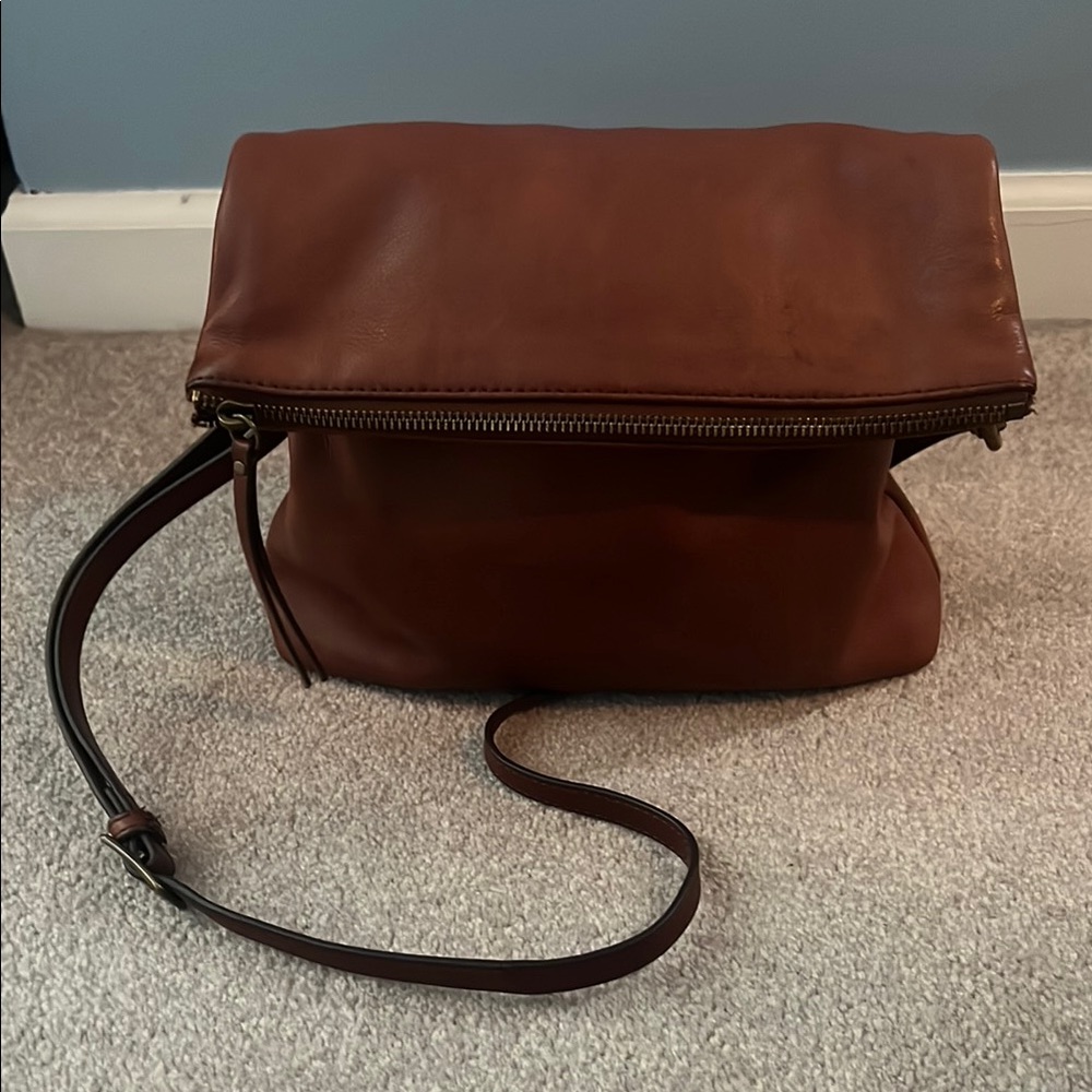 Margot Brown Leather Crossbody Bag with Adjustable Strap
